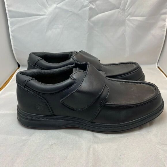 EARTH Spirit Layton Men's 12W US Black Leather Walking Slip-on Dress Shoes NWOB - Picture 2 of 8